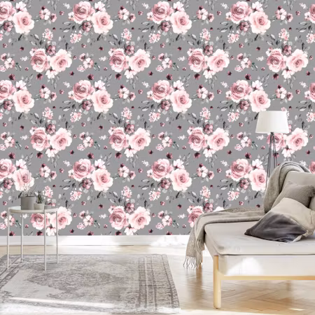 Tapet - Fashionabla Blommor Rosor