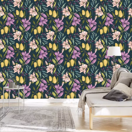 Tapet - Blommor med Frukt