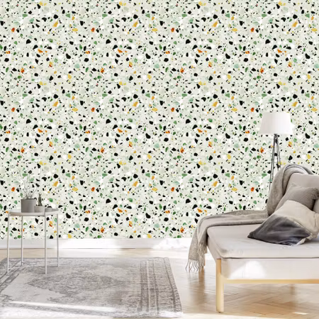 Tapet - Färgglad Terrazzo Betong