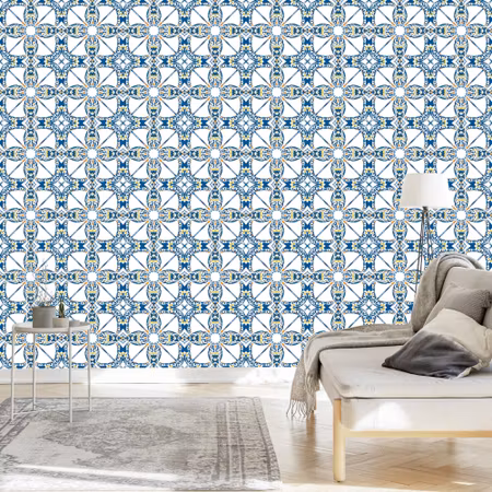 Tapet - Färgglad Mosaik i Östlig Stil