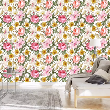 Tapet - För Sovrummet med Blommor