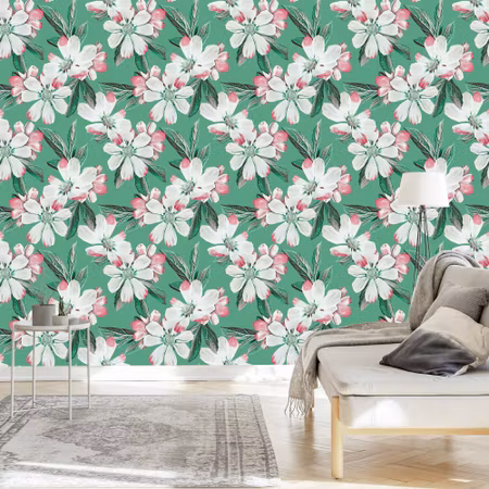Tapet - Färgglada Kosmos Blommor
