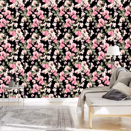 Tapet - För Ett Sovrum Naturen Blommor Orkid Orkid