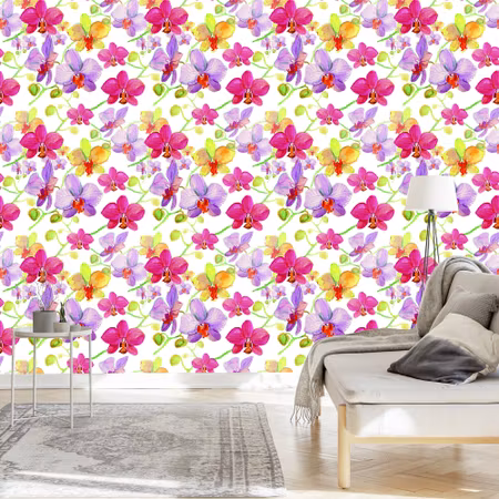 Tapet - Orkider Natur Blommor