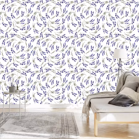 Tapet - Lavendel i En Modern Stil