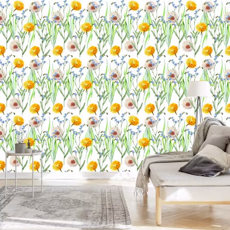Tapet - Maskrosor och Vildblommor