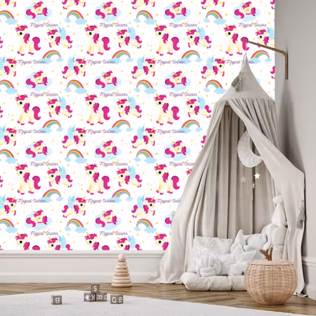 Tapet - För Barn Magic Unicorns
