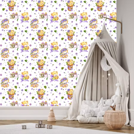 Tapet - För Flicknallar Naturblommor
