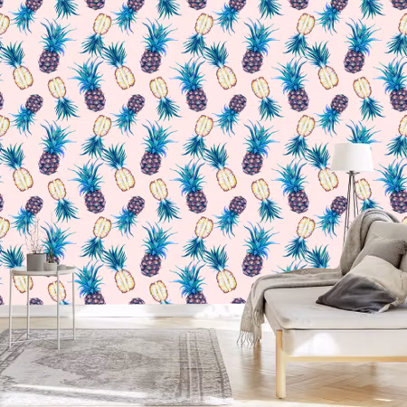 Tapet - Tropiska Ananas