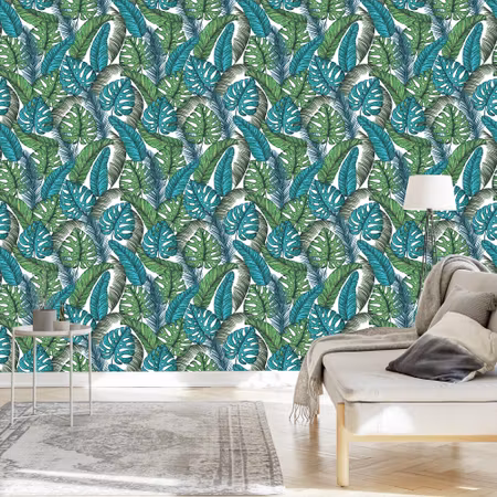 Tapet - Monstera Jungle Leaves