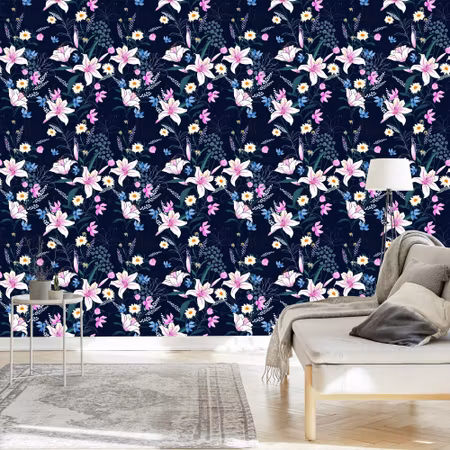 Tapet - Tropiska Blommor