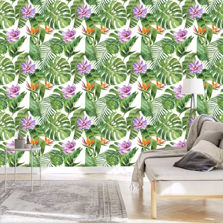 Tapet - Vackra Exotiska Blommor