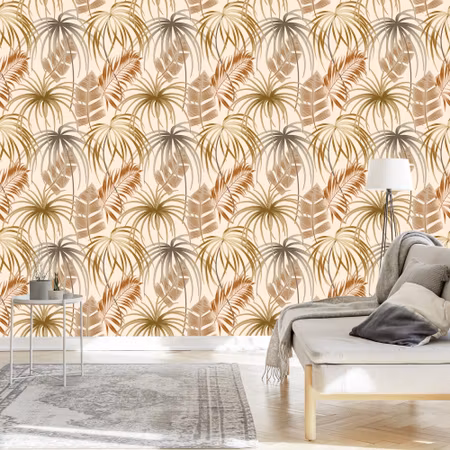 Tapet - Blad i Boho Stil