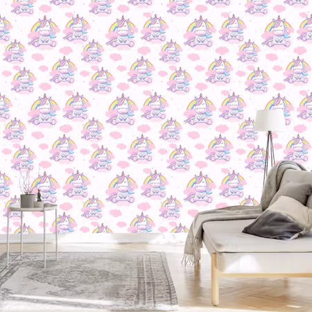 Tapet - Rainbow Farverige Stjerner