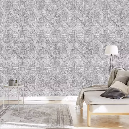 Tapet - Geometrisk i Vintage Stil