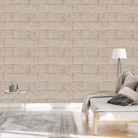 Tapet - Beige Tegel
