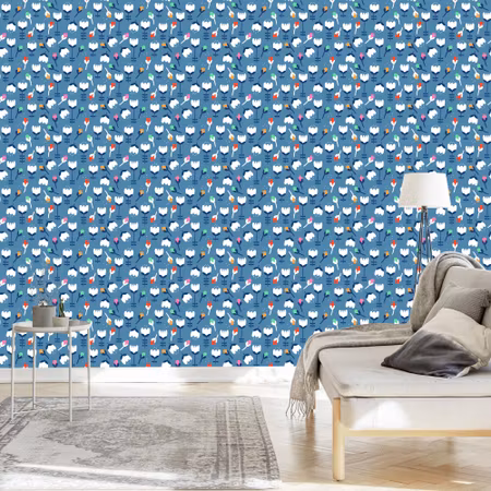 Tapet - Blommor för Barn i Skandinavisk Stil