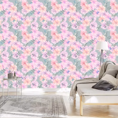 Tapet - Blommor i Boho Stil