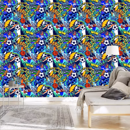 Tapet - Ungdom Sport Graffiti Fotboll