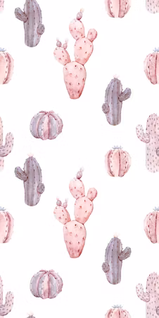 Tapet - Pink cacti