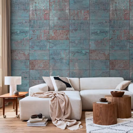 Tapet - Turquoise concrete