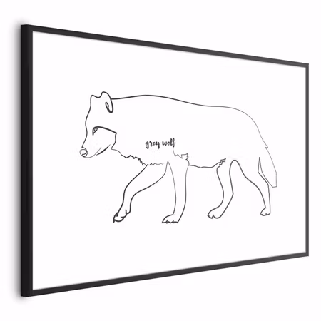 Poster med ram - Wolf