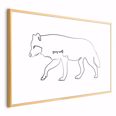 Poster med ram - Wolf