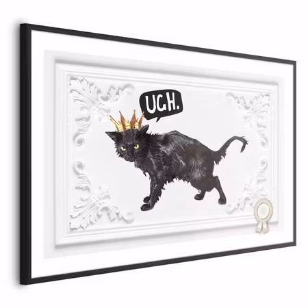 Poster med ram - Cat with a crown