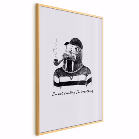 Poster med ram - I'm not smoking i'm breathing