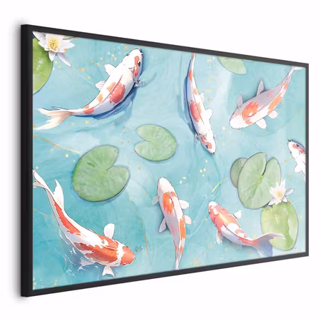 Poster med ram - Pond in japan