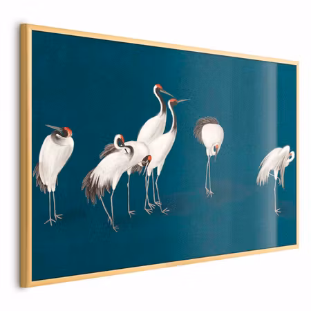 Poster med ram - Evening at the pond