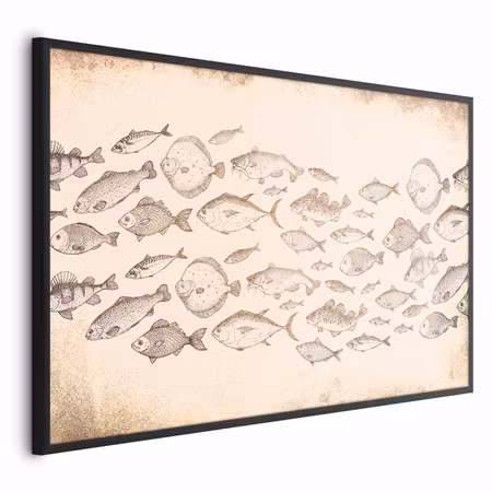 Poster med ram - Subtle little fish