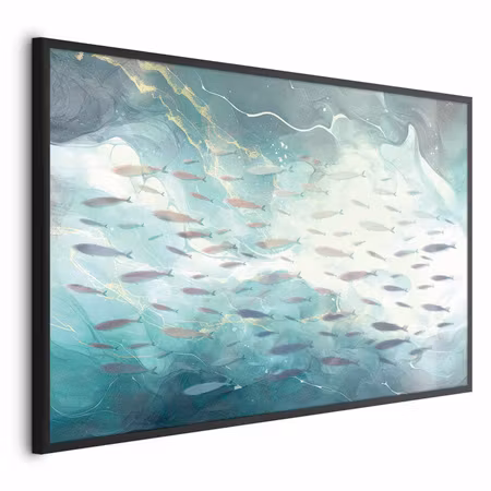Poster med ram - School of small fish