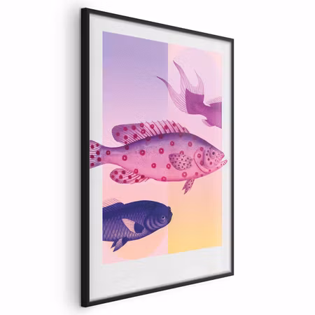 Poster med ram - Fantastic fish