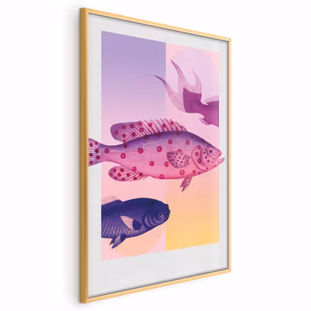 Poster med ram - Fantastic fish