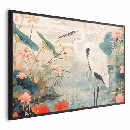 Poster med ram - Over the asian pond the a
