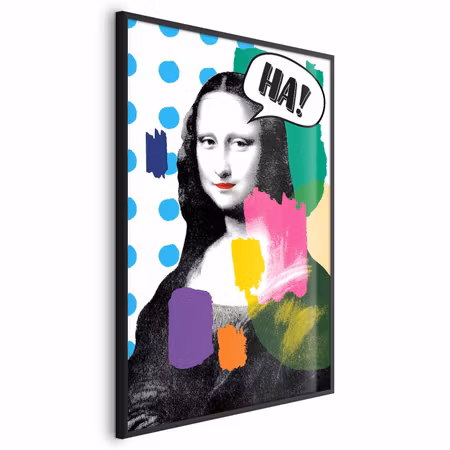 Poster med ram - Mona lisa pop-art