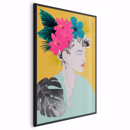 Poster med ram - Flowers in the hair