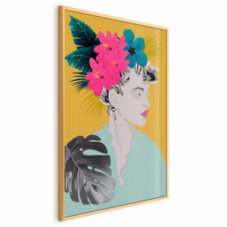 Poster med ram - Flowers in the hair