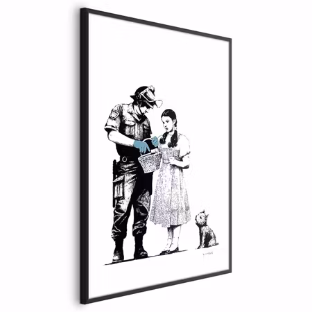Poster med ram - Dorothy and the policeman