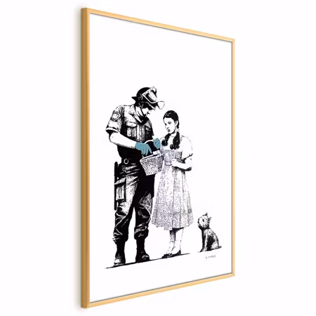 Poster med ram - Dorothy and the policeman