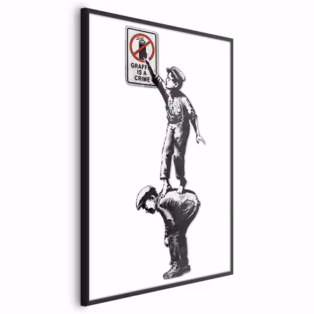 Poster med ram - Graffiti is a crime