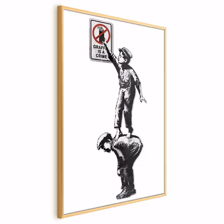 Poster med ram - Graffiti is a crime