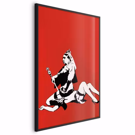 Poster med ram - Banksy queen victoria