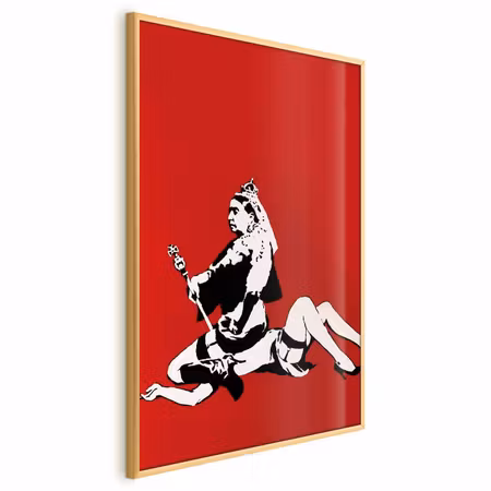 Poster med ram - Banksy queen victoria