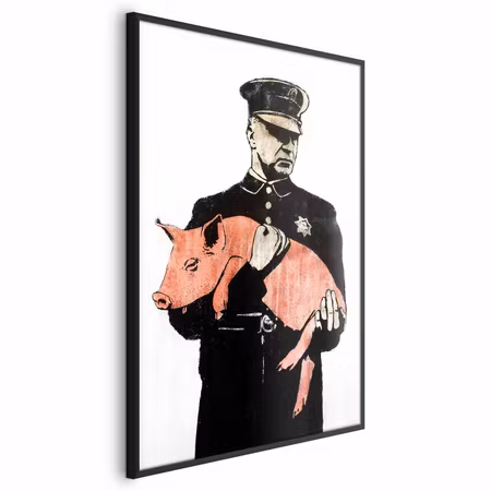 Poster med ram - Police pig