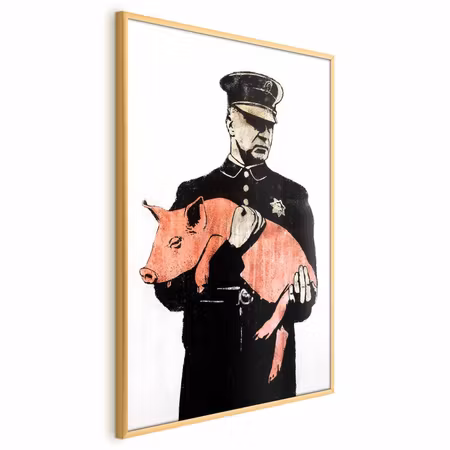 Poster med ram - Police pig
