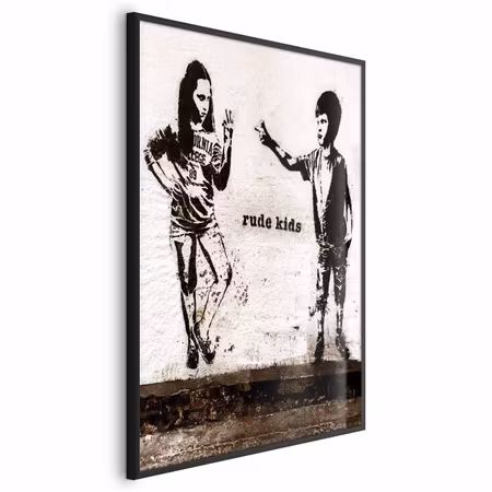 Poster med ram - Naughty children