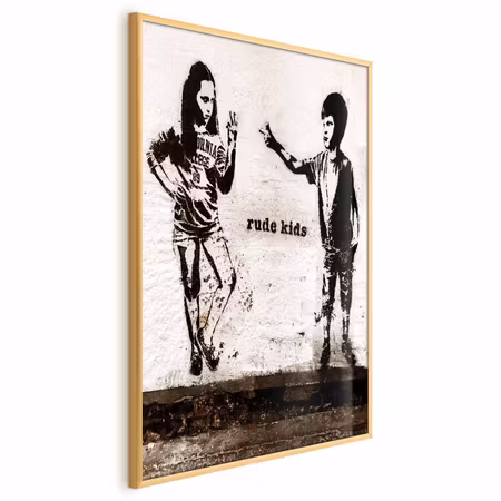 Poster med ram - Naughty children