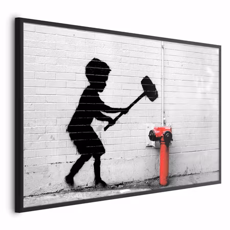 Poster med ram - Destroy the fire hydrant
